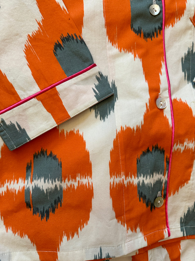 Orange Ikat Print Pyjamas