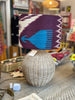 Purple & Turquoise Cotton Ikat Lampshade