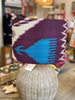 Purple & Turquoise Cotton Ikat Lampshade